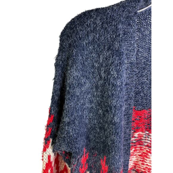 Mia & Tess Cardigan Sweater Womens S Slate Blue Knit Long Sleeve Open Front Cozy - Picture 5 of 9